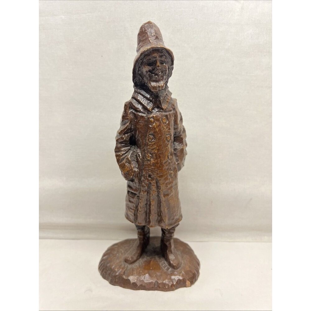 Ship Captain Sailor Nautical Figurine Carved Resin Fisherman Statue